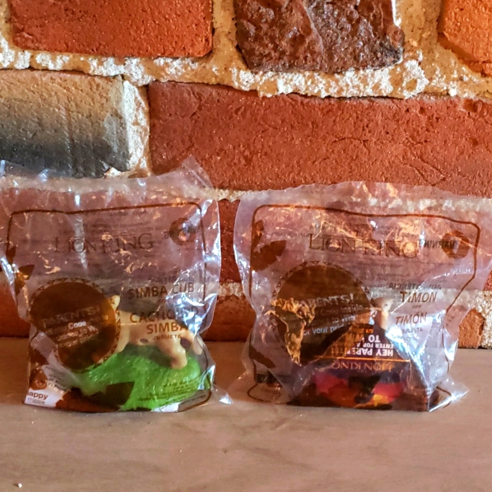 Bundle of NEW Lion King's Simba and Timon Happy Meal Toys
